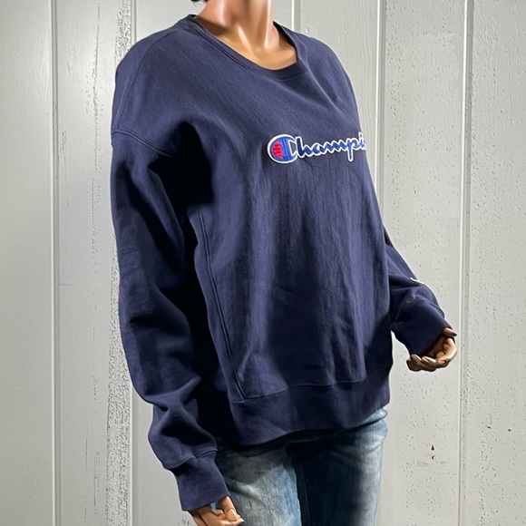*Champion Women's Blue Crewnecks Sweatshirt Sz XL - Picture 3 of 7